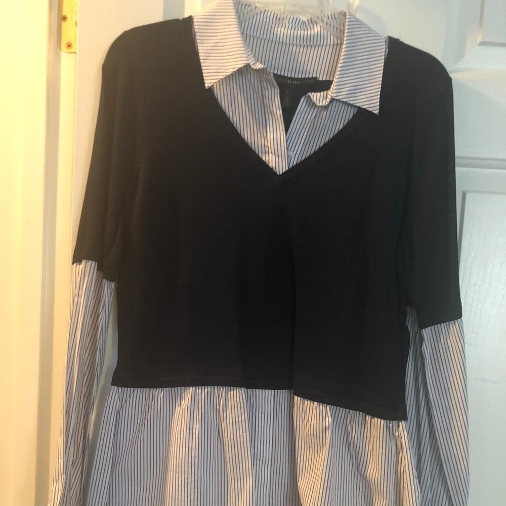 Long Sleeve Blouse with attached Vest